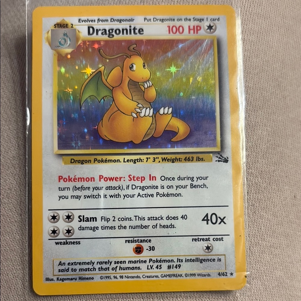 Dragonite Card MINT 4/62